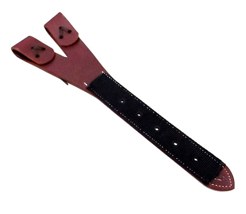 Y Shaped Off Billet Latigo Leather Reinforced Hole Amish Made USA Eddy's Tack