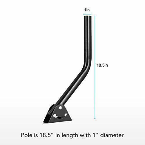 Universal Mount Brackets Adjustable Outdoor Antenna Mounting Pole Black J-Pole