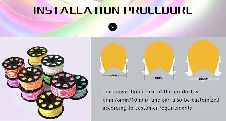 Separated Neon Flexible LED Light Strip Cover 8mm DIY Bendable Silicone Diffuser