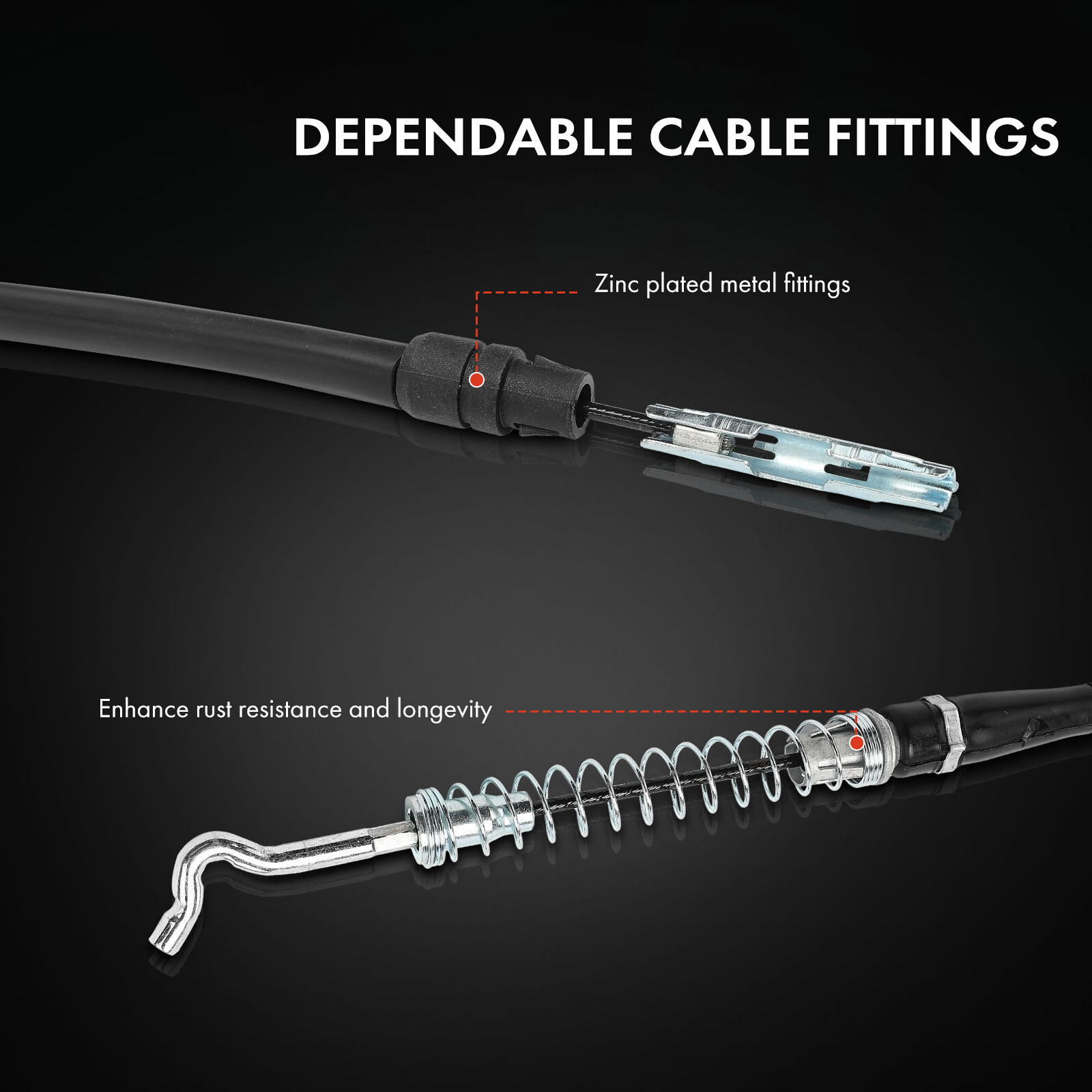 2x Rear Driver & Passenger Parking Brake Cable for Ram 2500 3500 Dodge Ram 2500