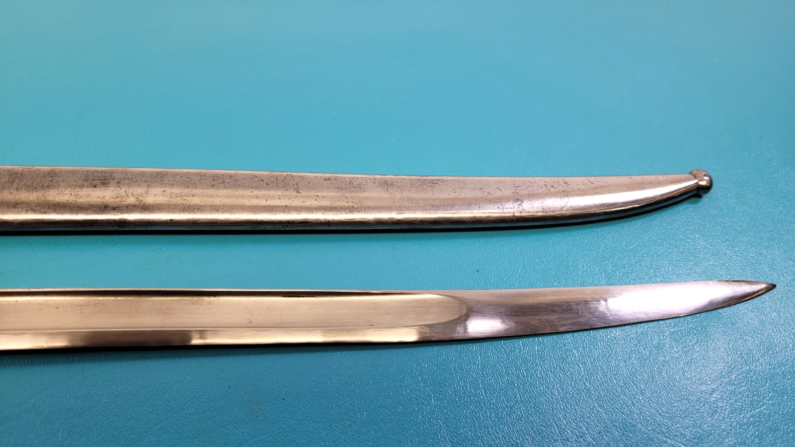 WWI German French Captured Model 1866 Chassepot Bayonet + Sheath Regt Mrk TR670