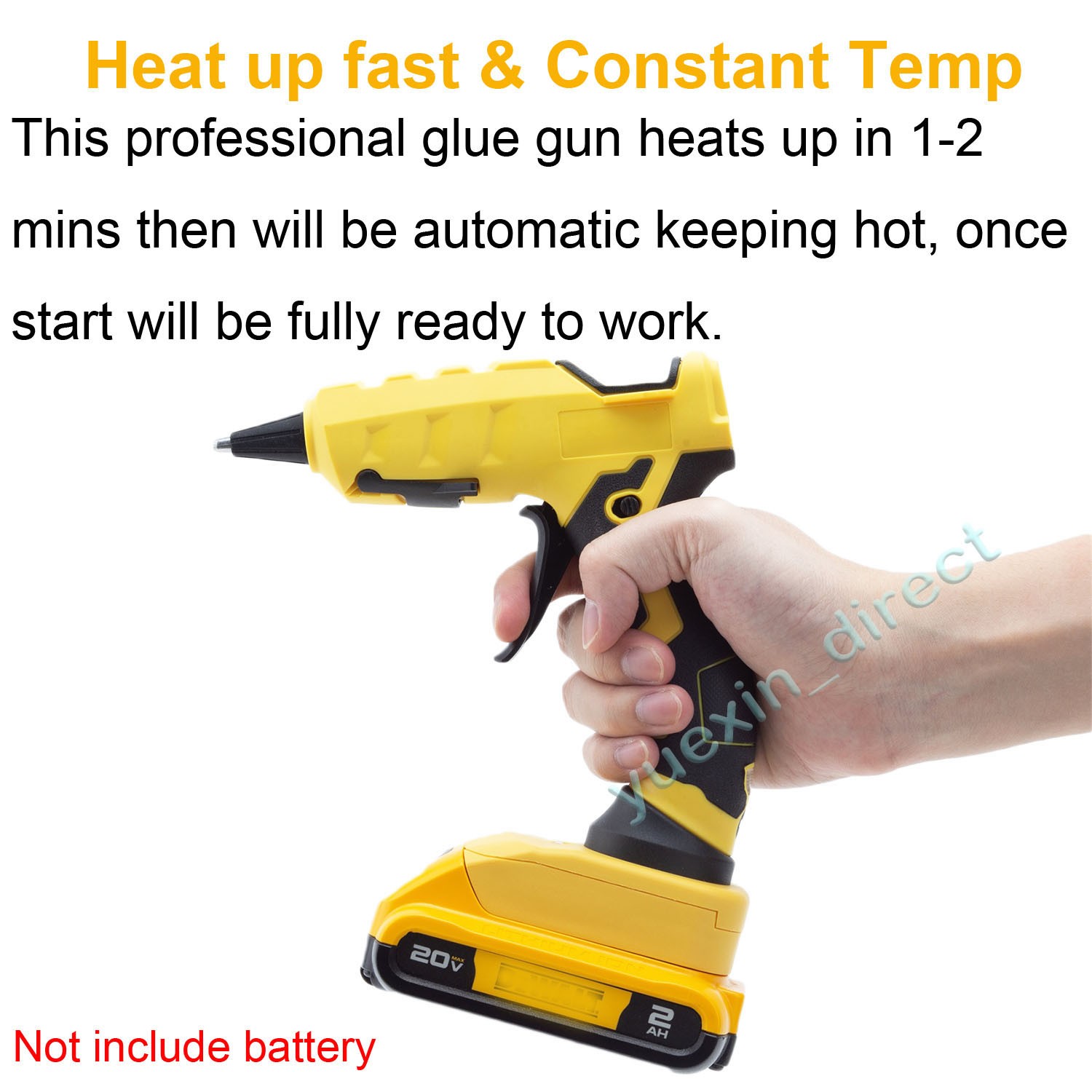 Cordless Hot Melt Glue Gun For Dewalt 20V Max Battery Crafts & Tools DIY Tool US