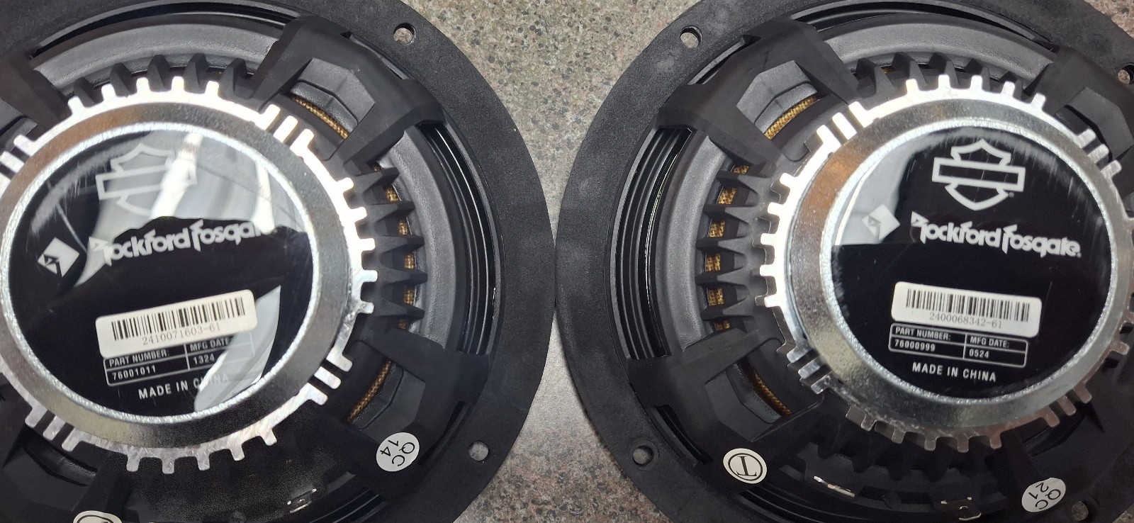 Harley-Davidson Stage 2 II Rockford Fosgate Road Glide Fairing Speakers 76001298