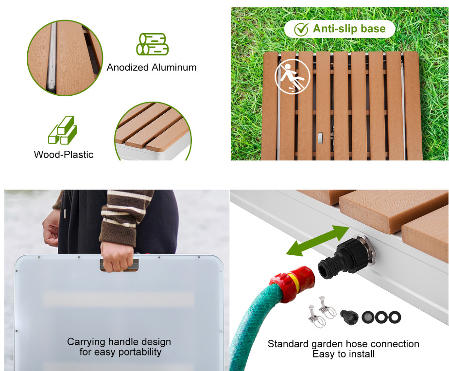 Outdoor shower pool garden shower with casters portable camping shower outdoor