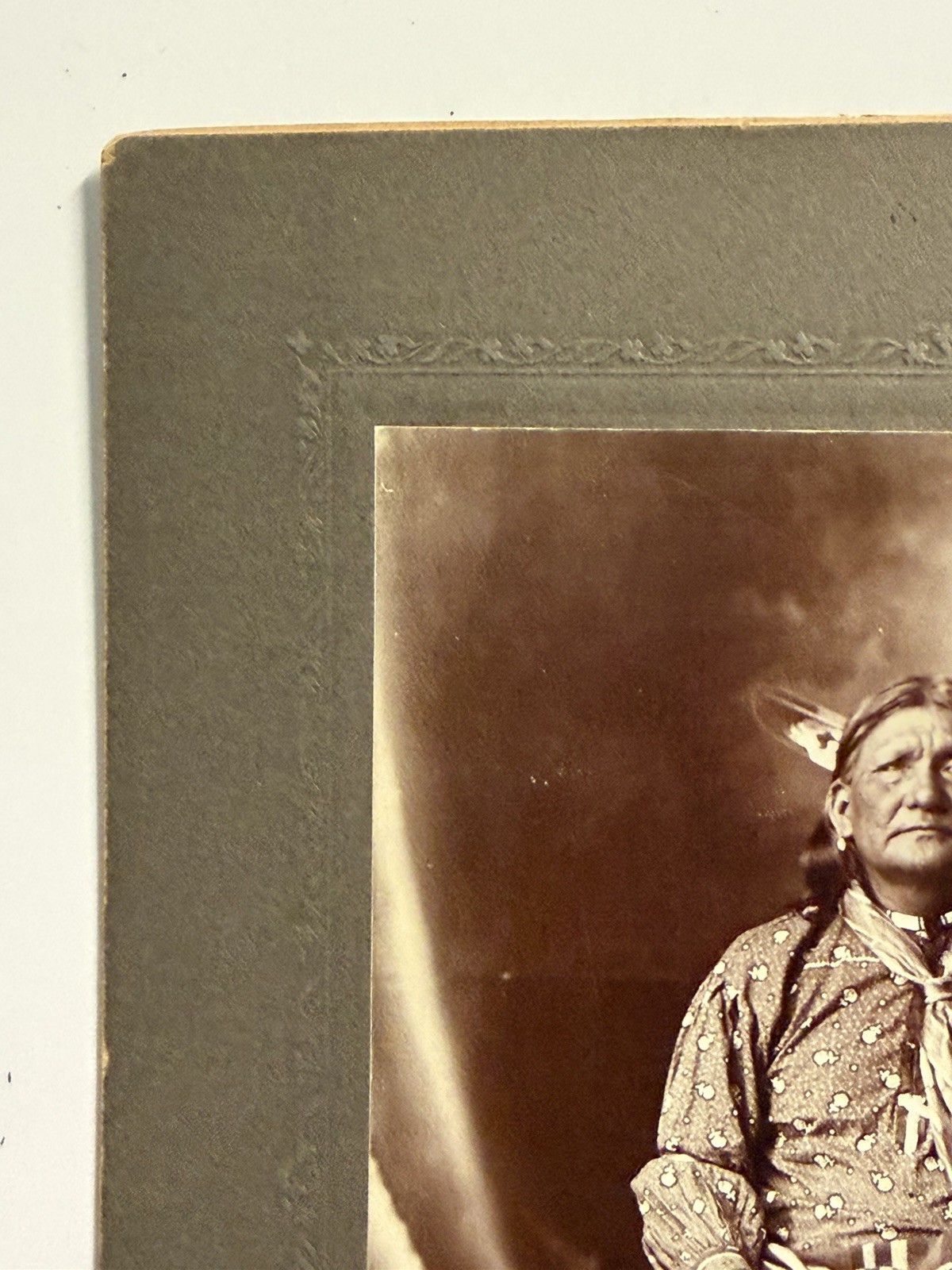 Native American Indian Cabinet Card of Red Cloud Cheif of Oglala Lakota (Sioux)
