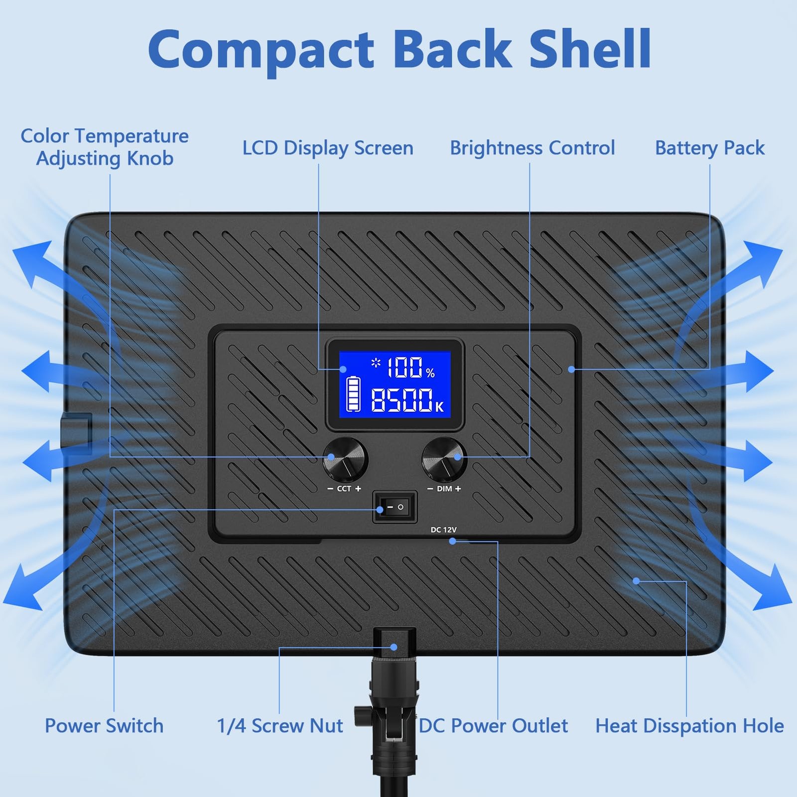 Led Video Light Panel Lighting Kit, 2-Pack Bi-Color Photography Lighting with...