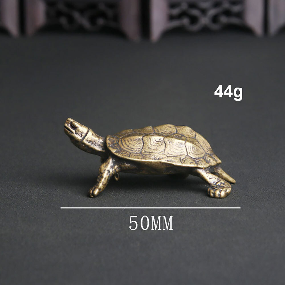 Brass Vintage Turtle Figurine Statue Home Ornaments Animal Figurines Gift Toys