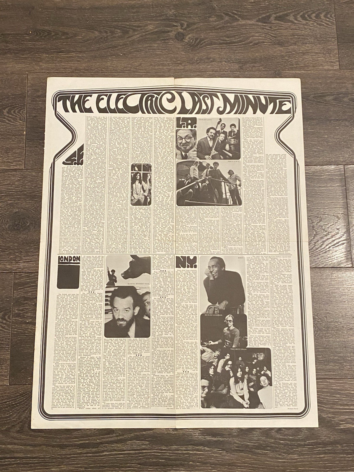 VINTAGE ELECTRIC LAST MINUTE POSTER PSYCHEDELIC JANIS JOPLIN EYE MAGAZINE PARKER