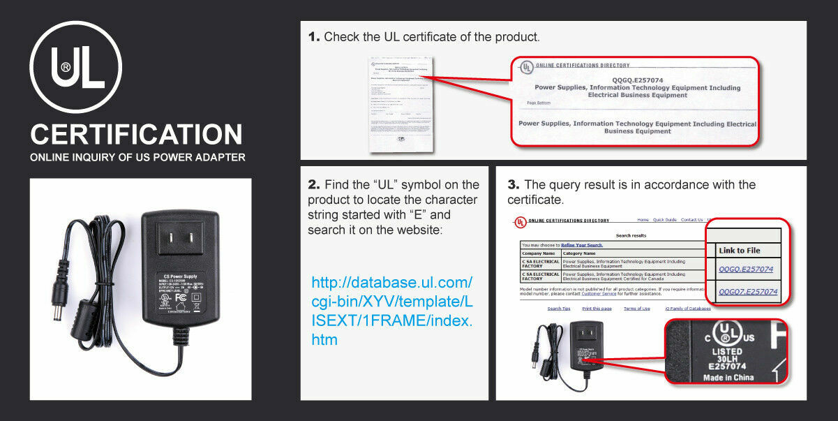 ANNKE 12V 2A Power Supply AC DC Adapter Cable for Home Security CCTV DVR System