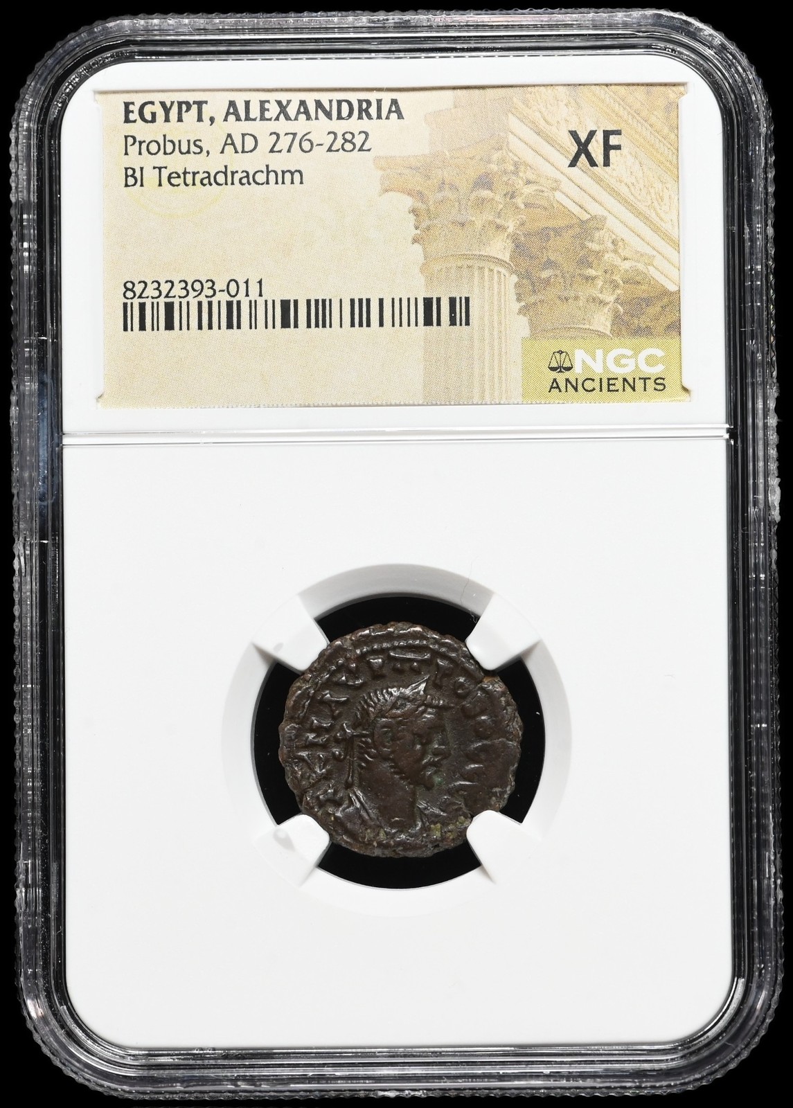 EGYPT, Alexandria. Probus. AD 276-282. Potin Tetradrachm, NGC XF