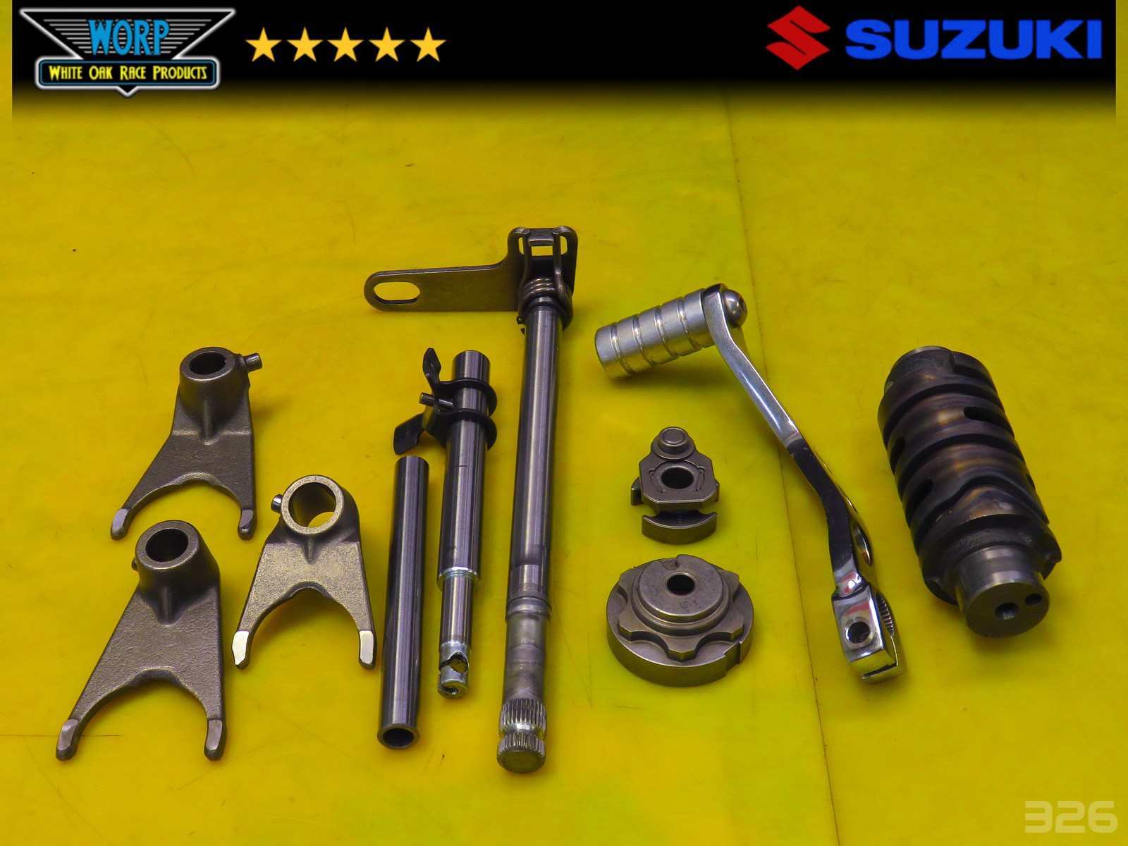 2003 SUZUKI QUADSPORT LTZ400 KFX TRANSMISSION SHIFT FORKS DRUM PEDAL SHAFT