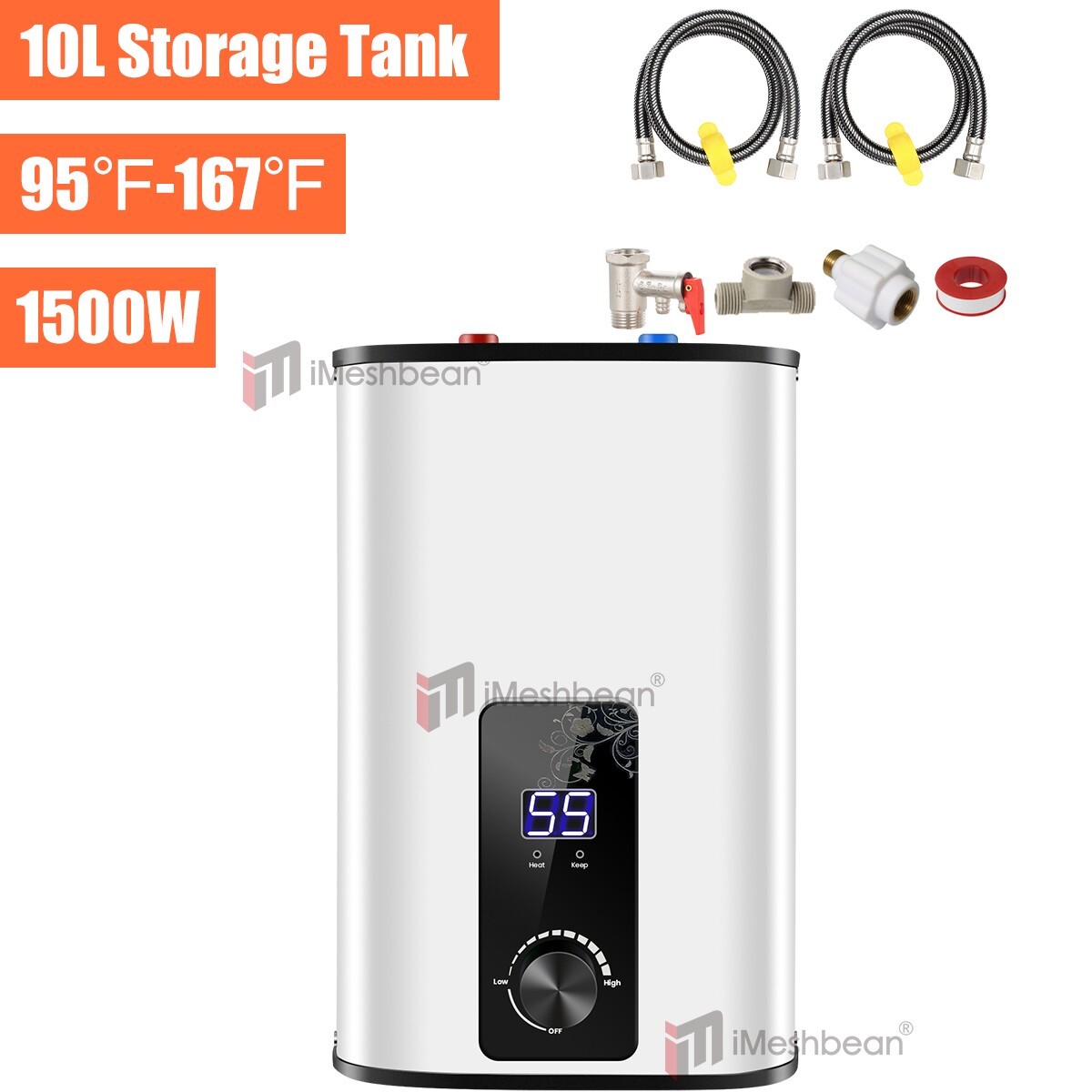 Instant Electric Water Heater Shower Compact 10L Mini-Tank Storage RV 110V