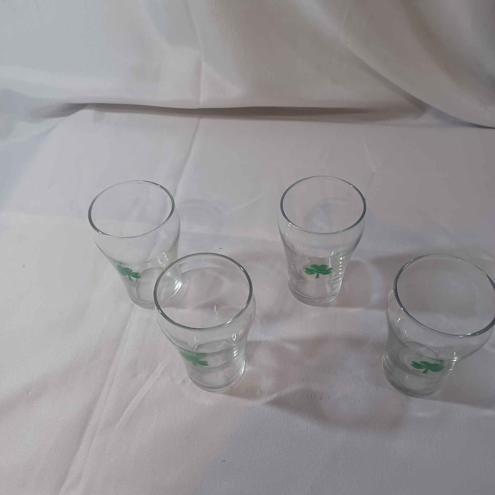 Smithwick's Harp Guinness Tasting Mini Pint Glasses Shamrock 4" Set Of 4