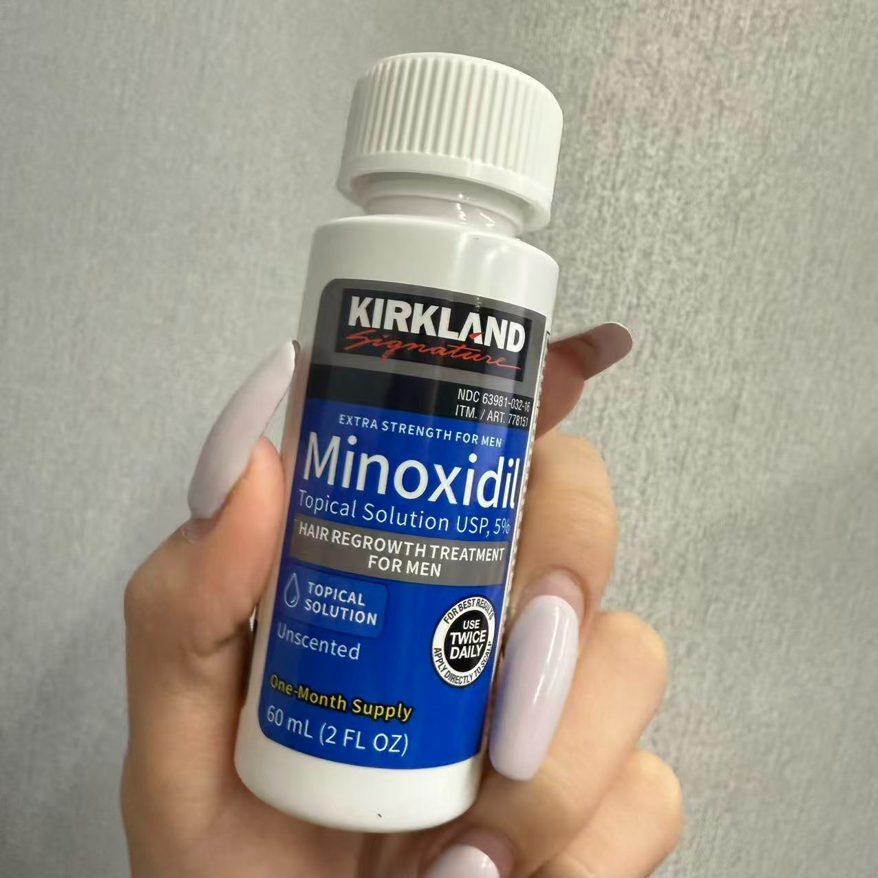 Kirkland Minoxidil 5% for Men & Women UniversalSolution for Pattern Baldness & T