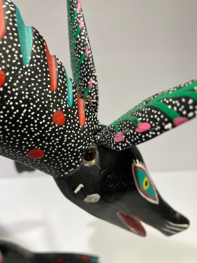 DRAGON Standing Hand Carved Oaxacan Folk Art Oaxaca Mexico