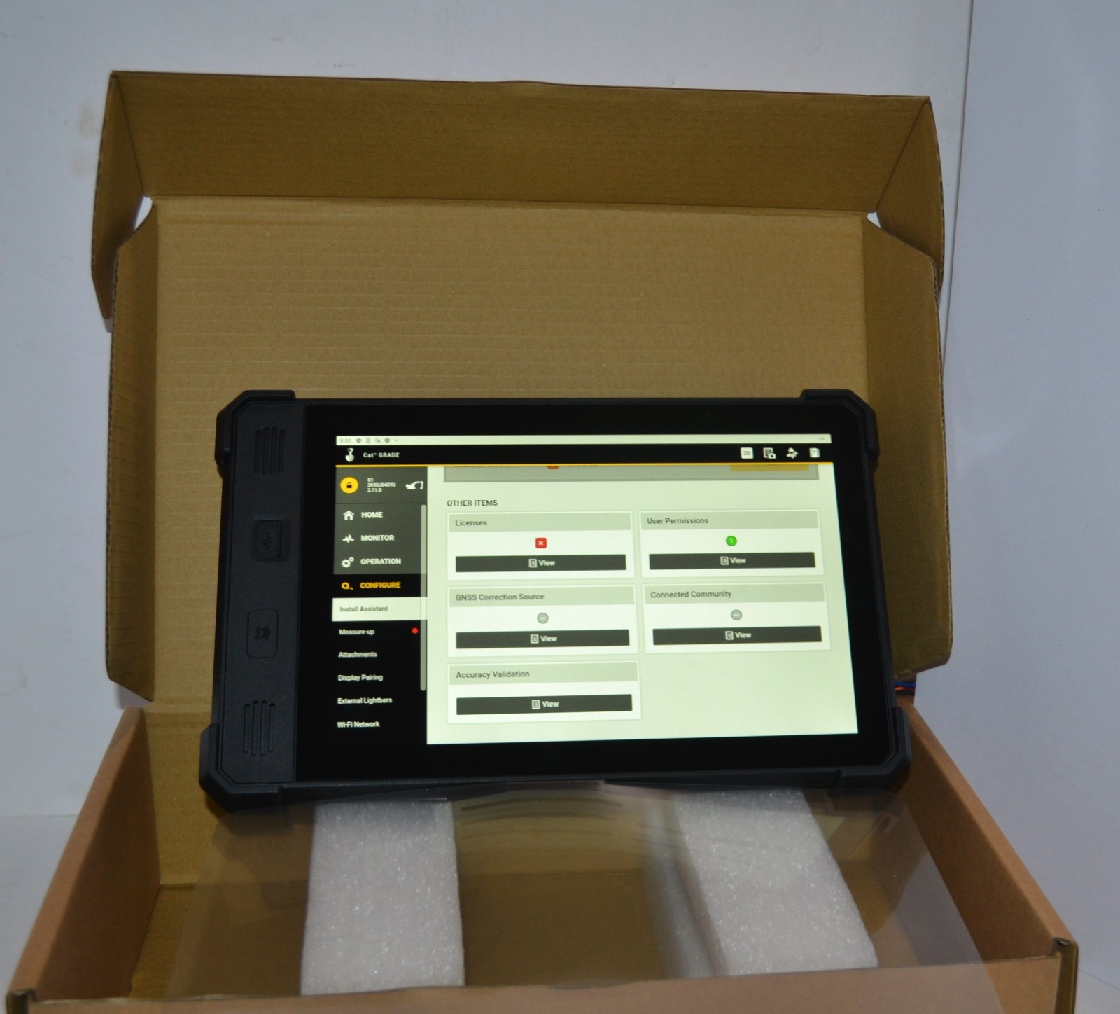 TRIMBLE TD540 CAT GRADE EARTHWORKS DOZER EXCAVATOR MACHINE CONTROL DISPLAY TD520