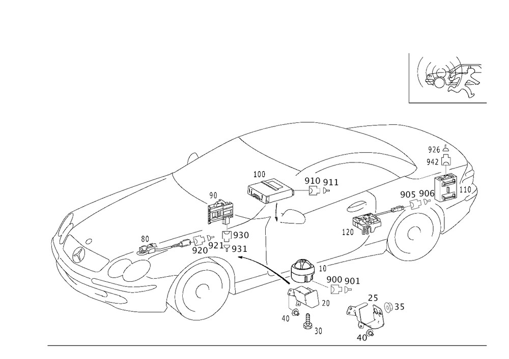 Genuine Mercedes-Benz Alarm Siren 219-820-32-26-64