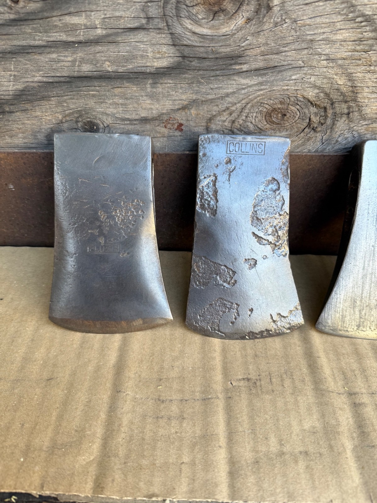 Vintage lot of four 2-1/4 Lb. boys size axe heads.