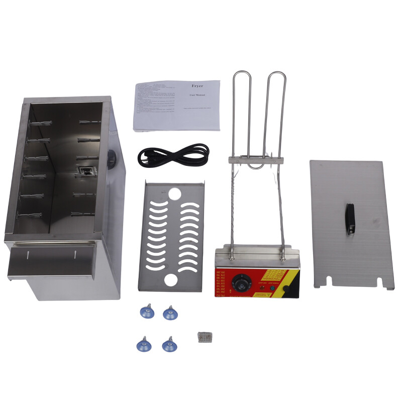 25LElectric Hot Dog Deep Fryer Cheese Corn Dog Machine Hot Dog Stick Fryer 3000W