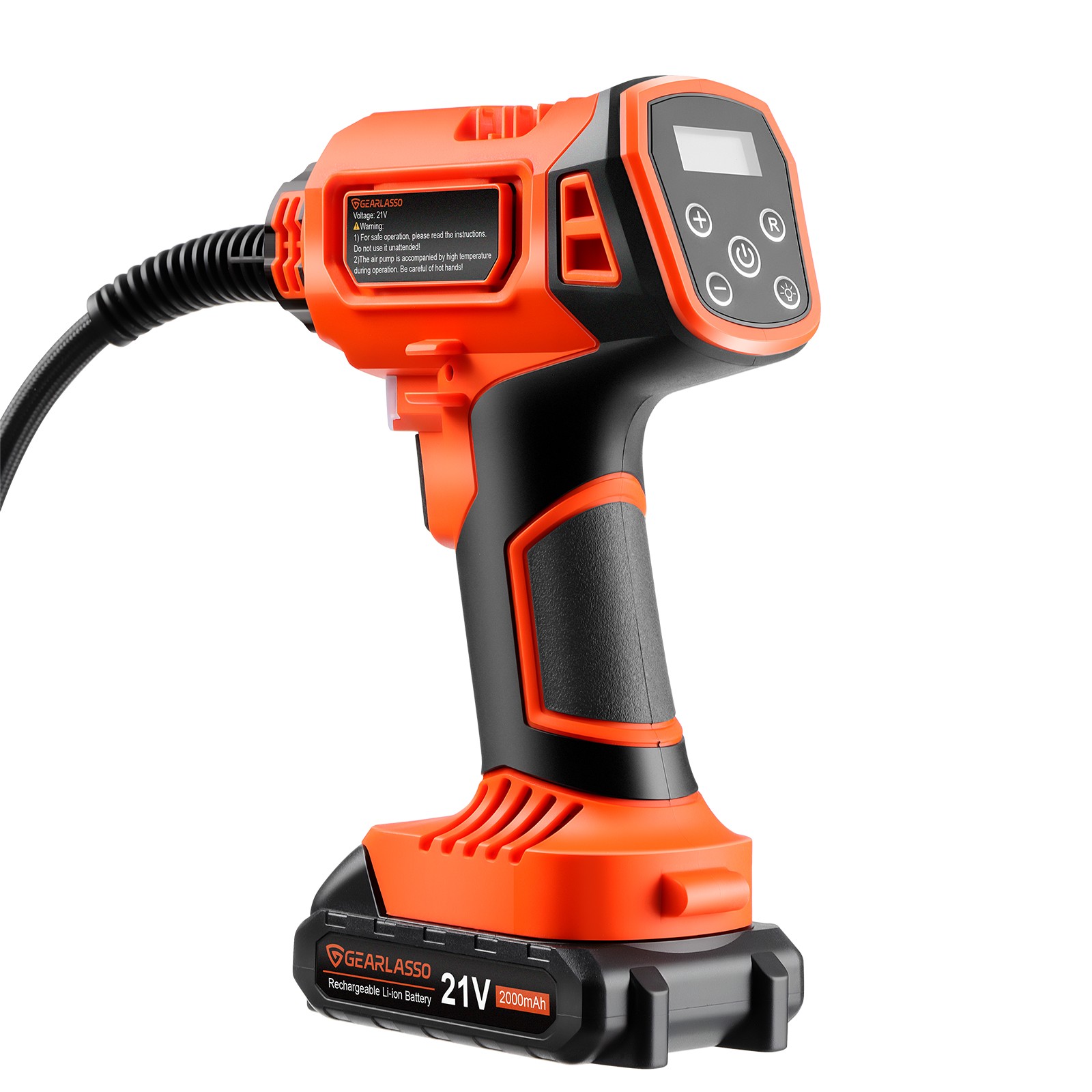 160PSI Cordless Tire Inflator Air Compressor Rechargeable Battery Car Air Pump