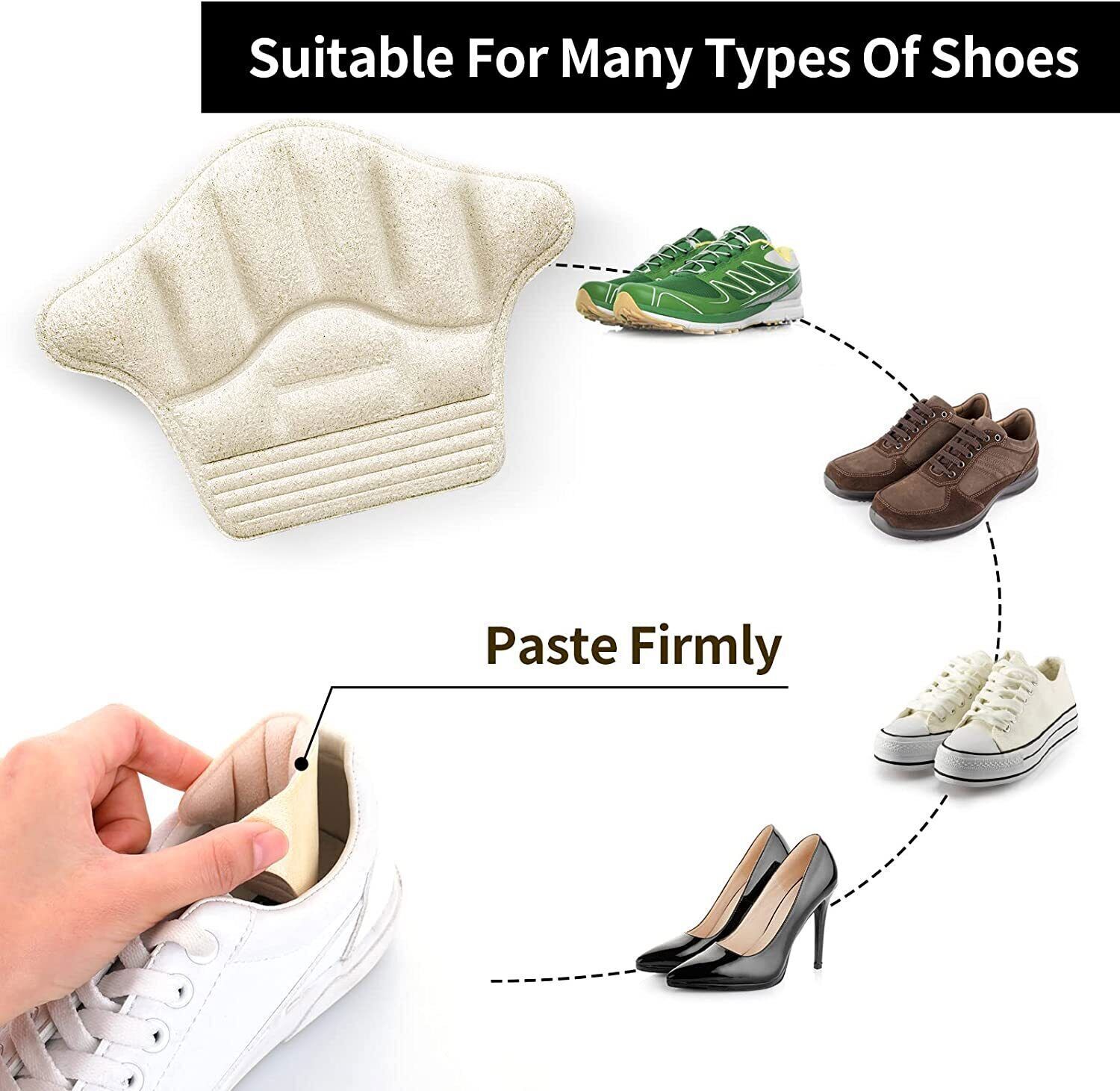 Heel Grips for Loose Shoes Heel Cushion Pads No-Slip Shoe Inserts Half Wholesale