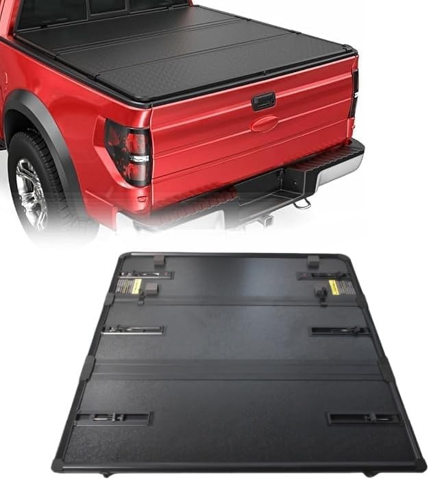 4.6FT 3-Fold Hard Tonneau Cover w/ Light for Ford Maverick 2022-2025 Truck Bed