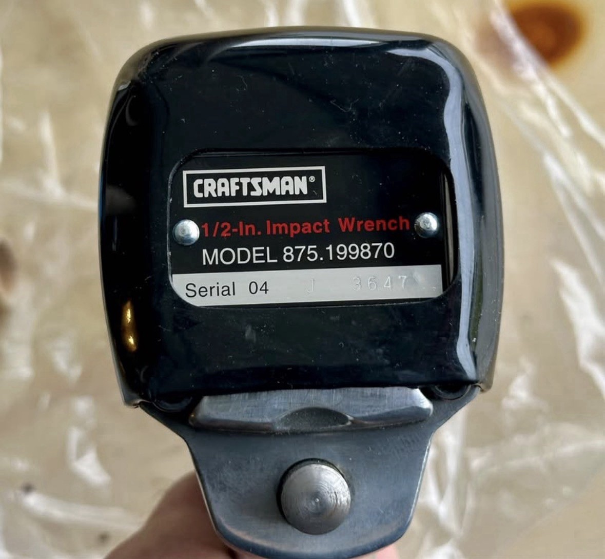 Craftsman 1/2 Inch Air Impact Wrench 350 Ft Lbs Mint Condition