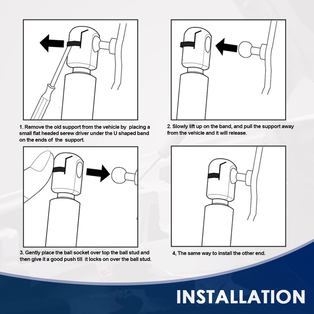 2X Front Hood Lift Supports Shocks Struts For Dodge Ram 1500 2500 3500 4500 5500