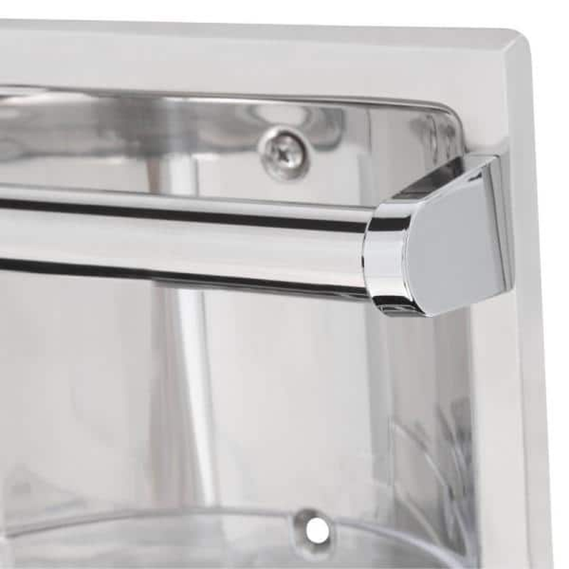 Recessed Soap Holder and Utility Bar in Chrome