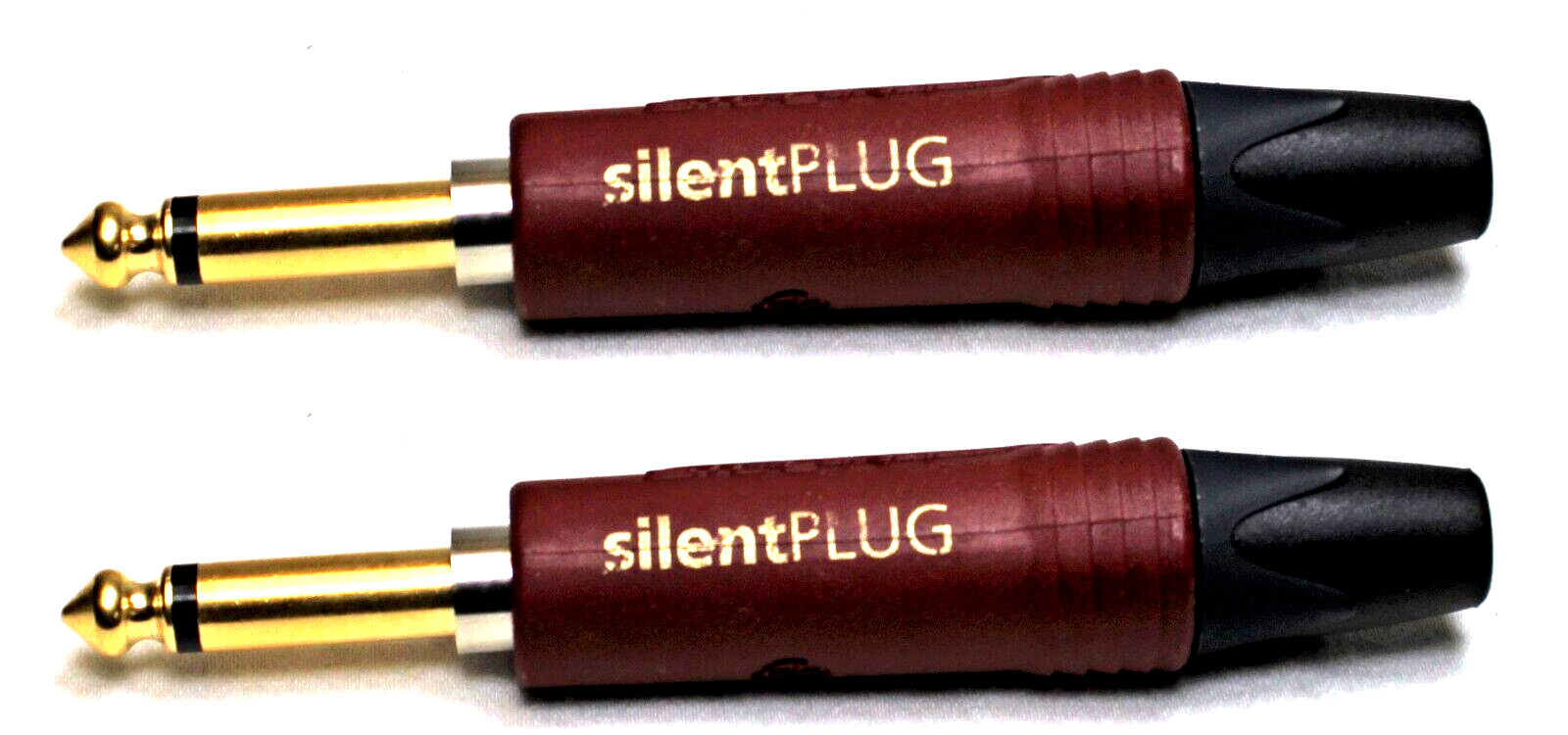(2) Genuine NEUTRIK NP2XX-SILENT 1/4" Phone Plug Gold Contacts & Red Shell