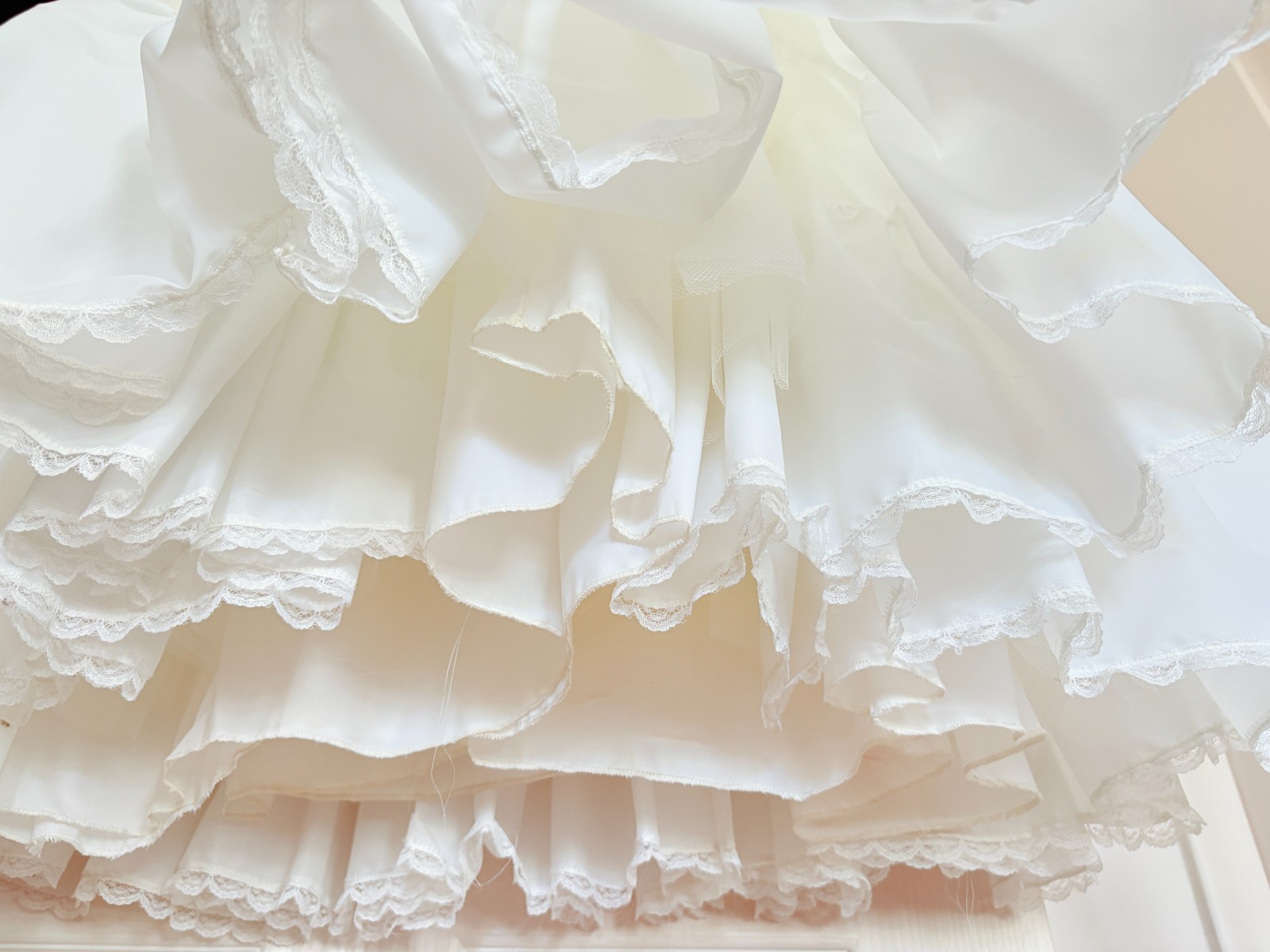 MERRY MODEL ~ Wedding Dress Petticoat Slip White Full ~ Large, 34" waist