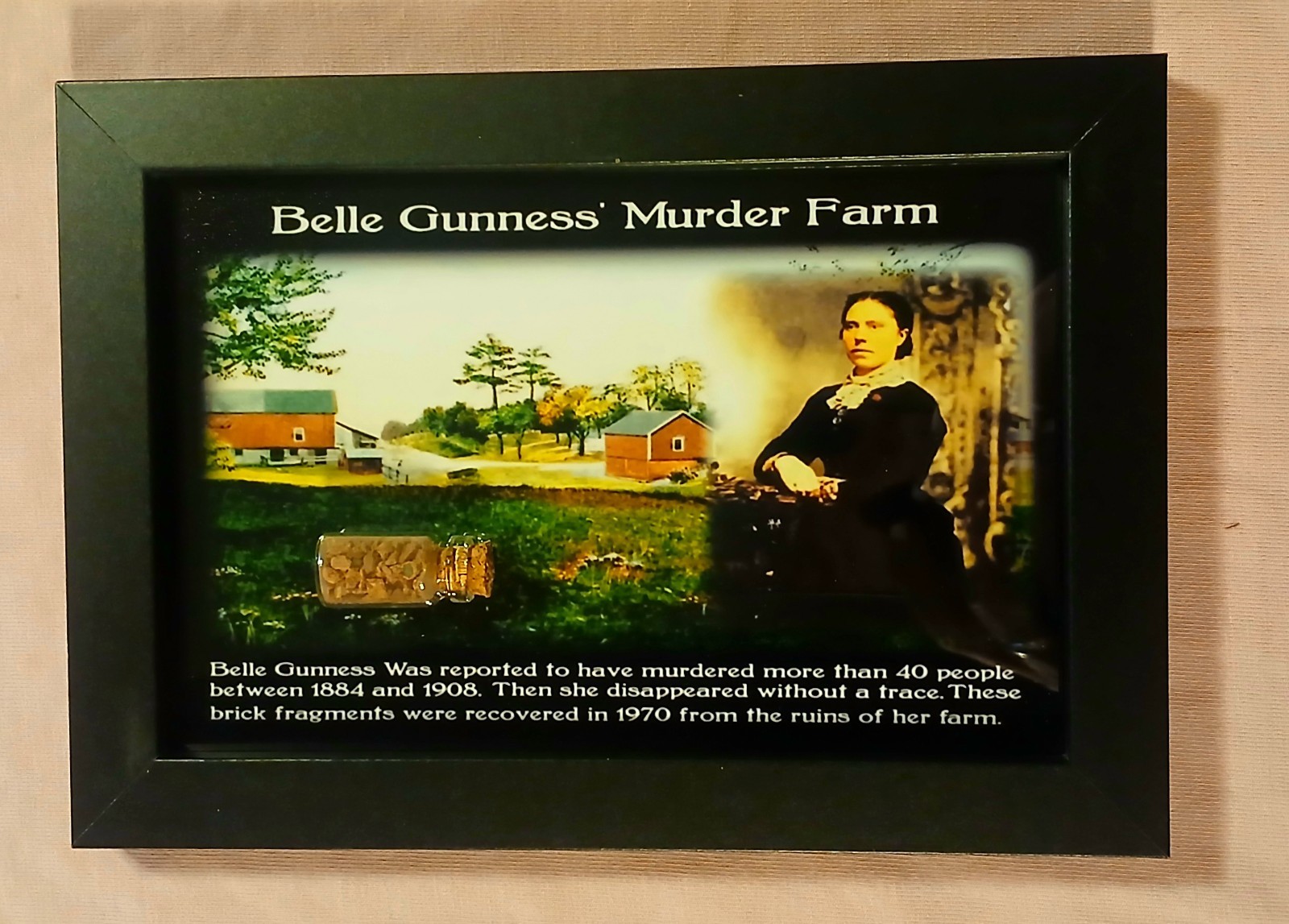 Belle Gunness Murder Farm Brick Fragments Haunted Object House Item Relic w/COA