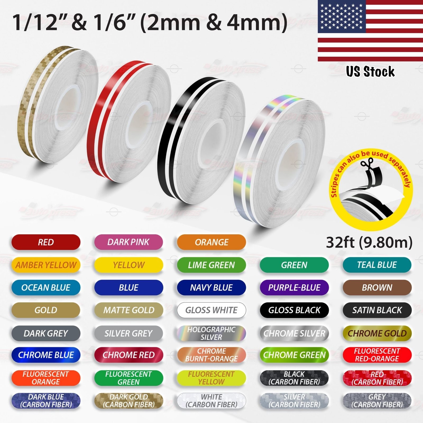 Roll Vinyl Pinstriping Pin Stripe DIY Self Adhesive Line Car Tape Decal Stickers