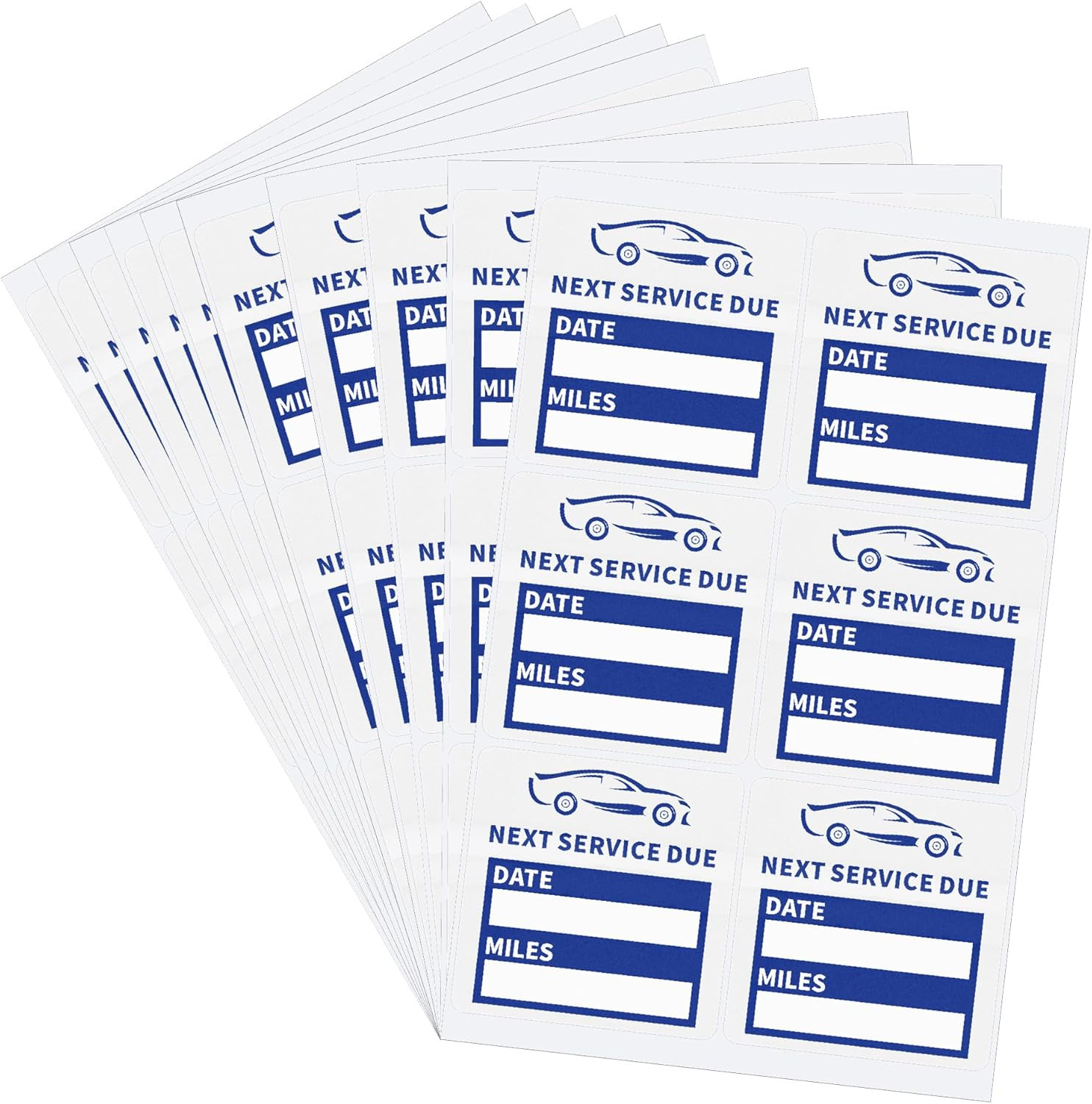 60Pcs Clear Oil Change Stickers for Windshield Service Reminder Labels 2"X2" Nex