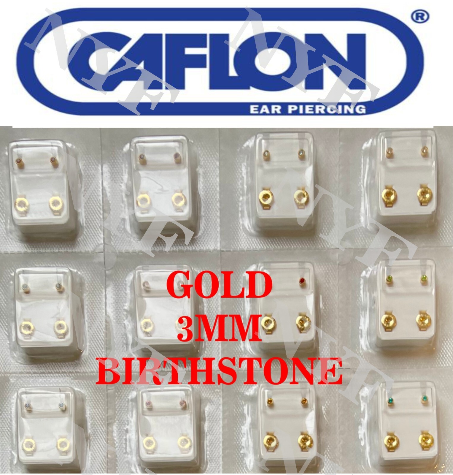 Ear Piercing Earring Studs 1 pr or 12 prs Caflon Studex Sterile Surgical Steel