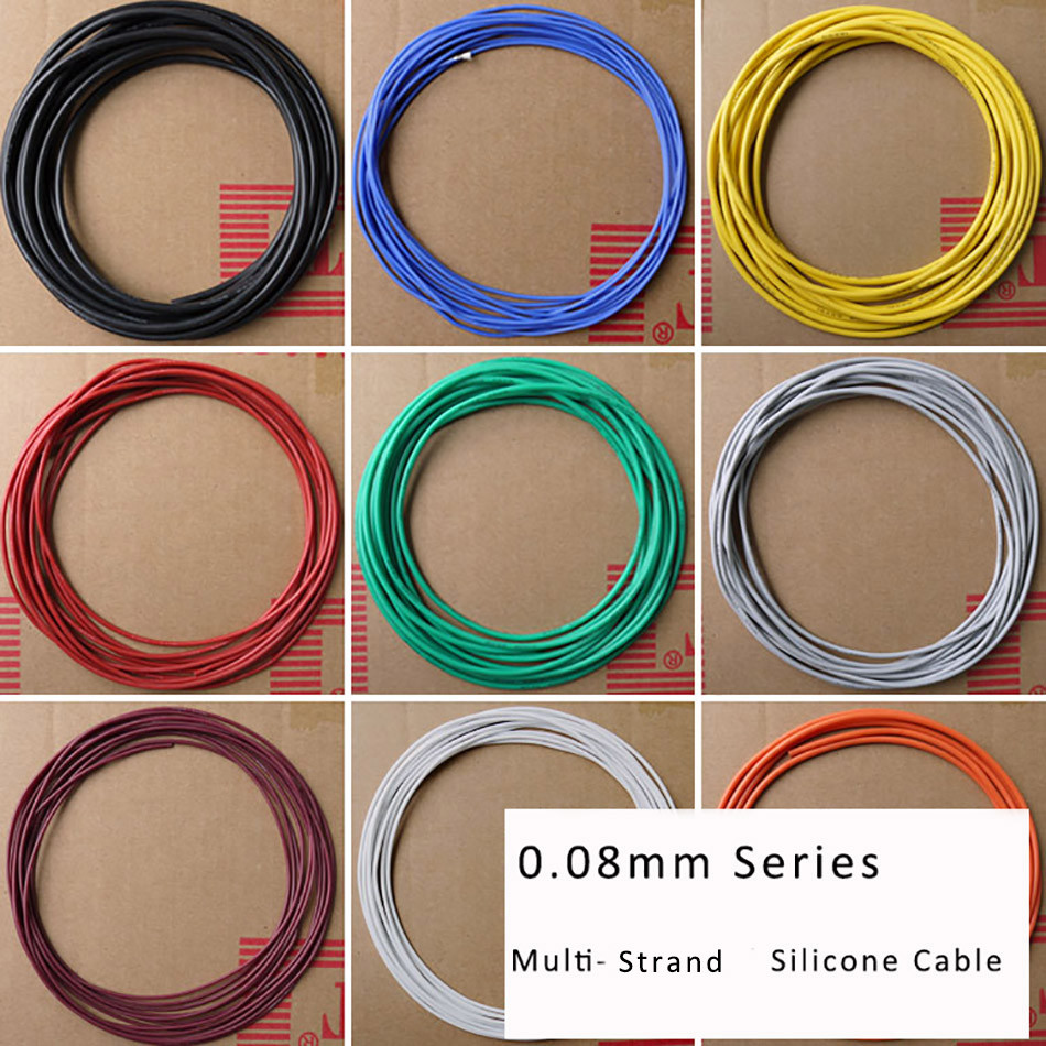 14/16/18/20/22/24/26/28/30AWG UL Strand Wire Silicone Flexible Cables Coloured