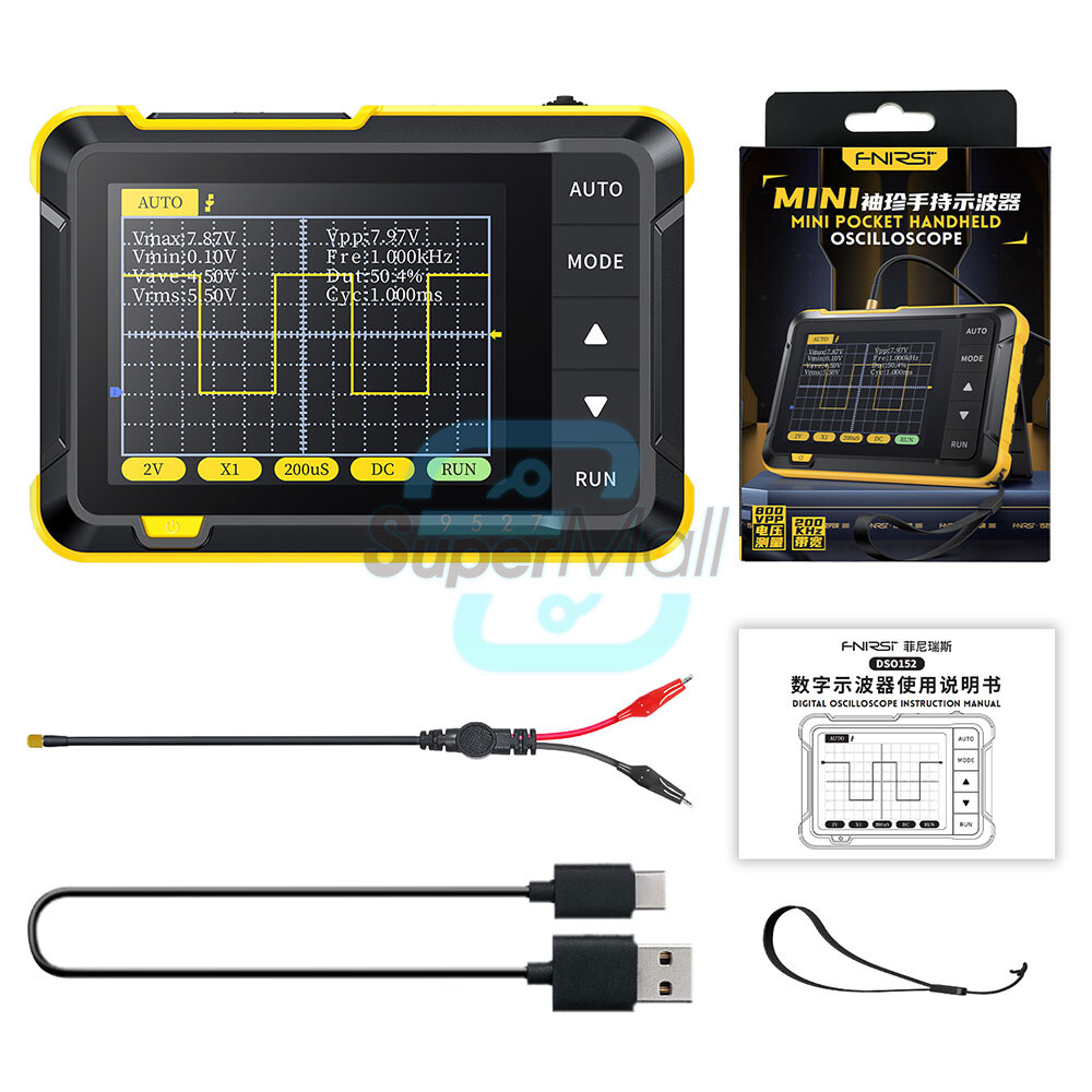 FNIRSI DSO152 Handheld Mini Oscilloscope Type-C Portable Digital Oscilloscope US