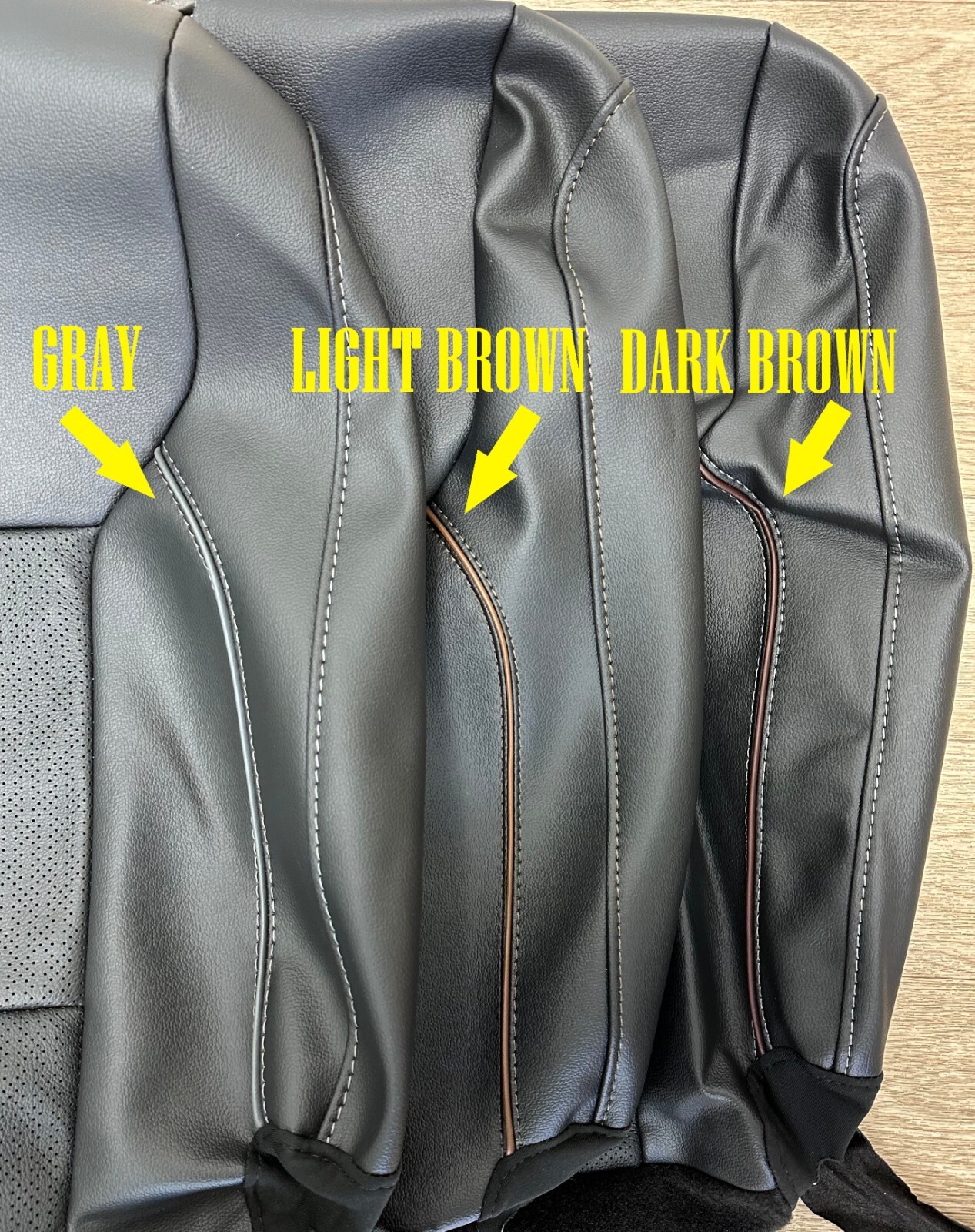 2024 ORIGINAL FORD F150 LARIAT LEATHER SEAT COVER UPHOLSTERY LIGHT BROWN PIPING