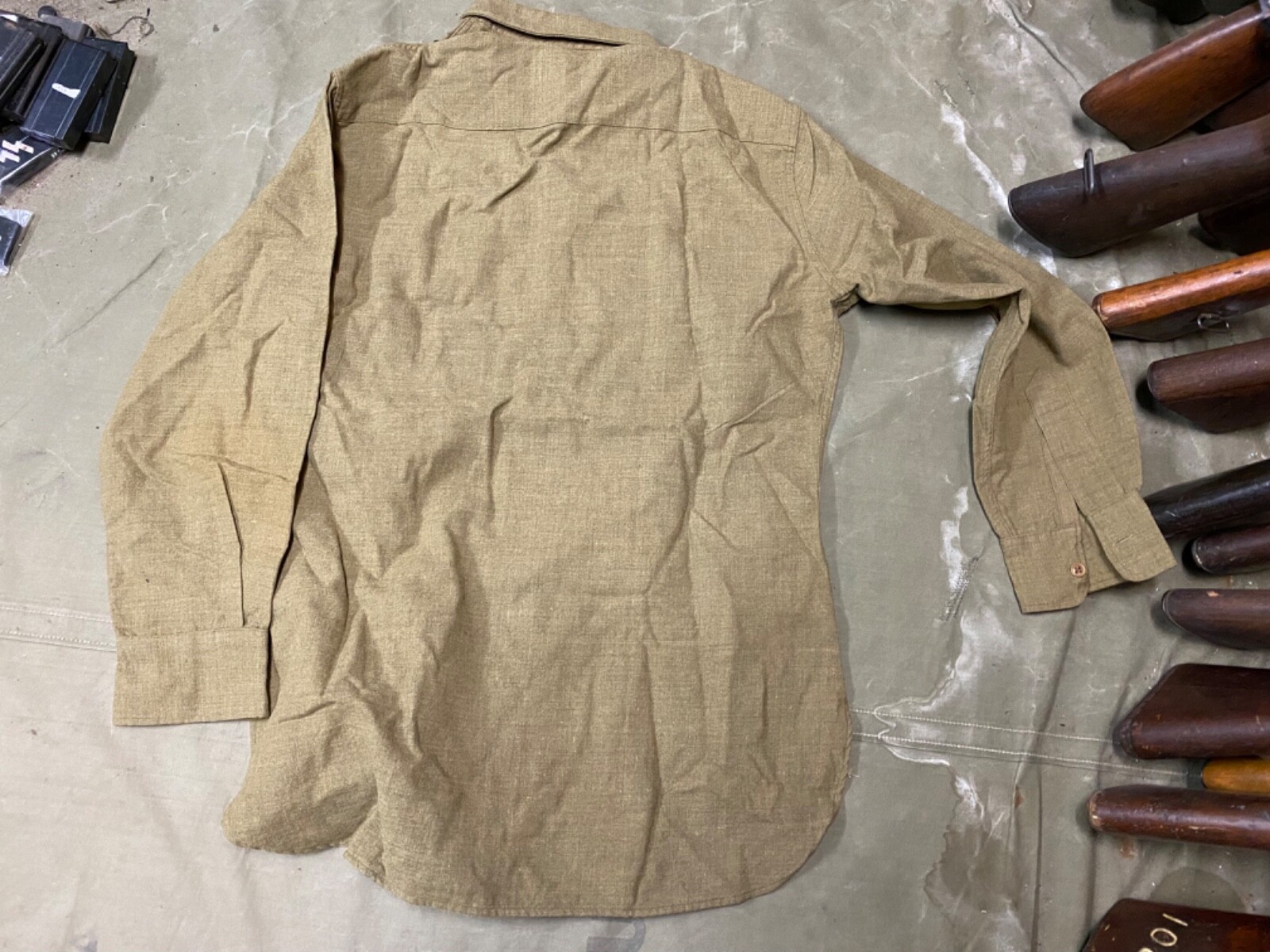 ORIGINAL WWII US ARMY M1937 M37 WOOL COMBAT FIELD SHIRT- LARGE 44R