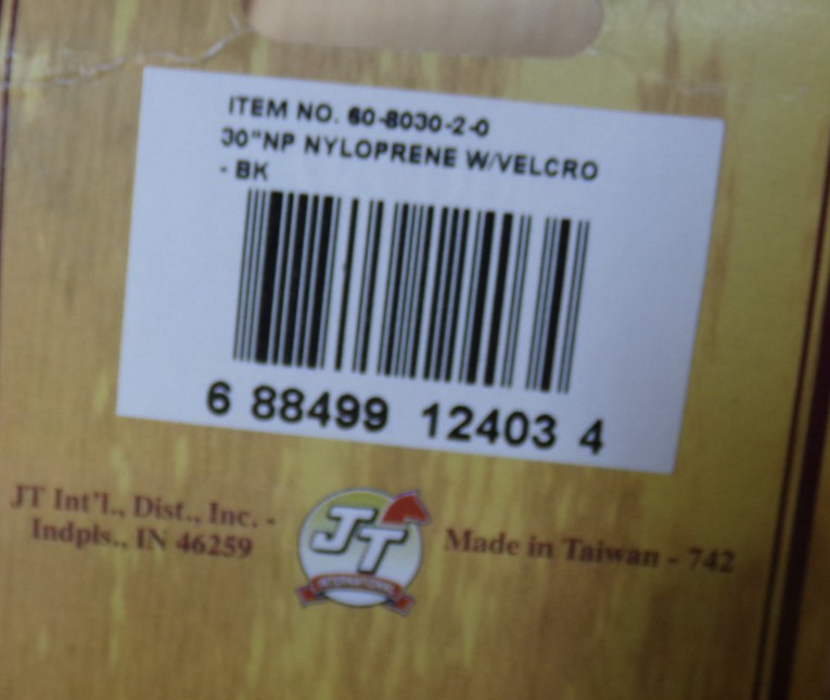 Tough 1 Waffle Weave Neoprene Western Girth 30" Flat Steel Hardware Black NWT