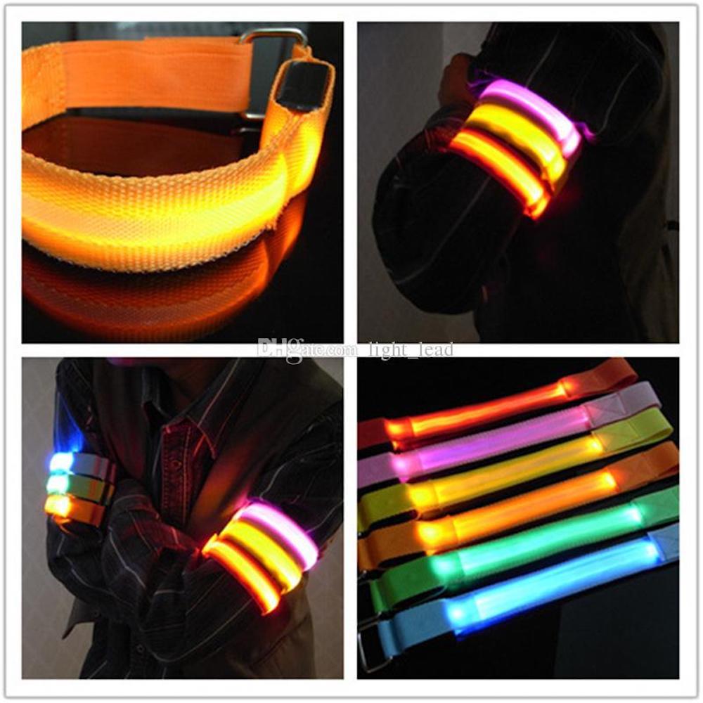 RECHARGEABLE LED ARMBAND ankle ARM BAND Light Night Safety Running Walking Bike