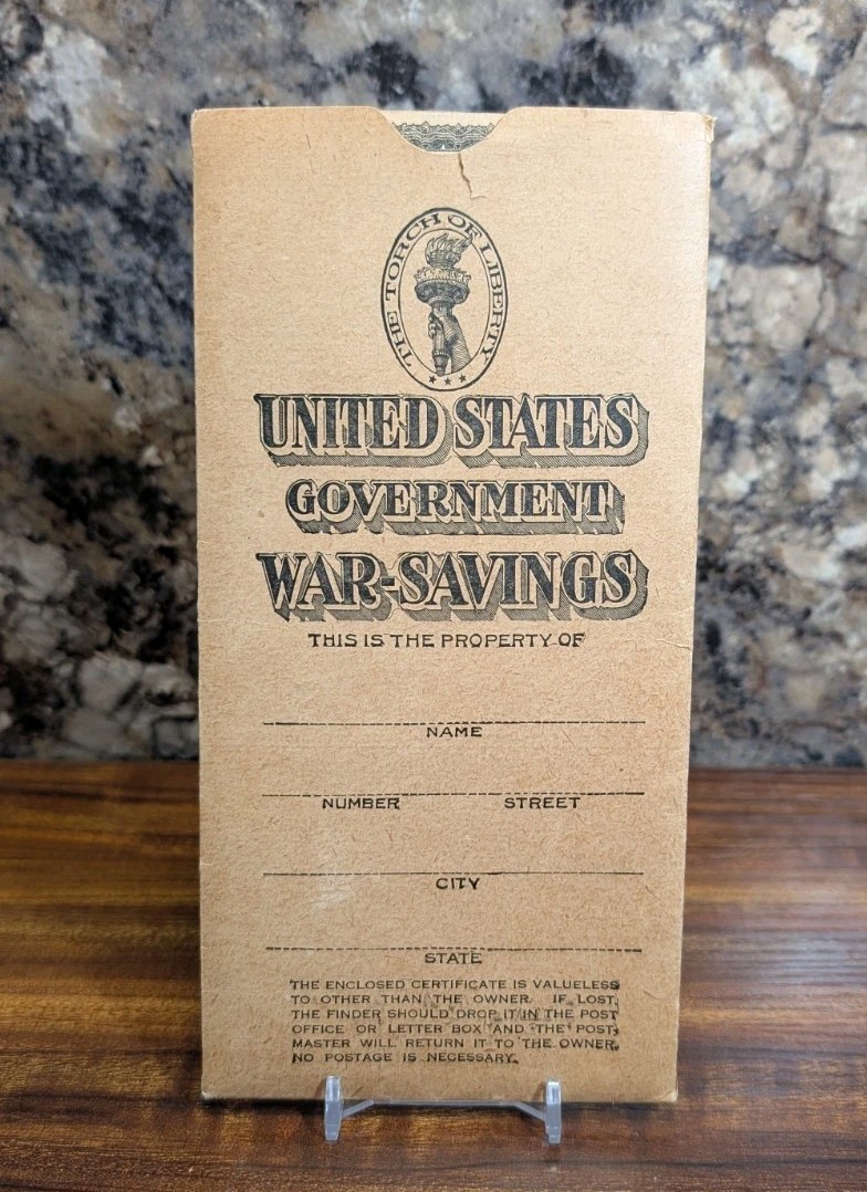 1919 Ohio War Savings Committee Envelope, Booklet and 23 Honor Stamps HTF