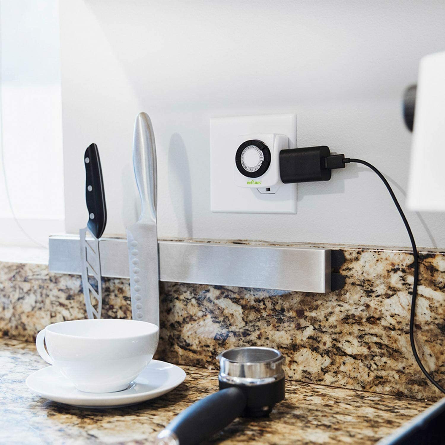 Bn-LINK 2 Pack Indoor 24-Hour plug in Mechanical Outlet Timer Daily use, 2 prong