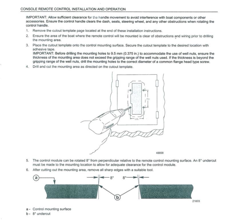 Mercury NEW/ OEM Binnacle/ Console Top Mount Remote Control - Outboard 8M0059686