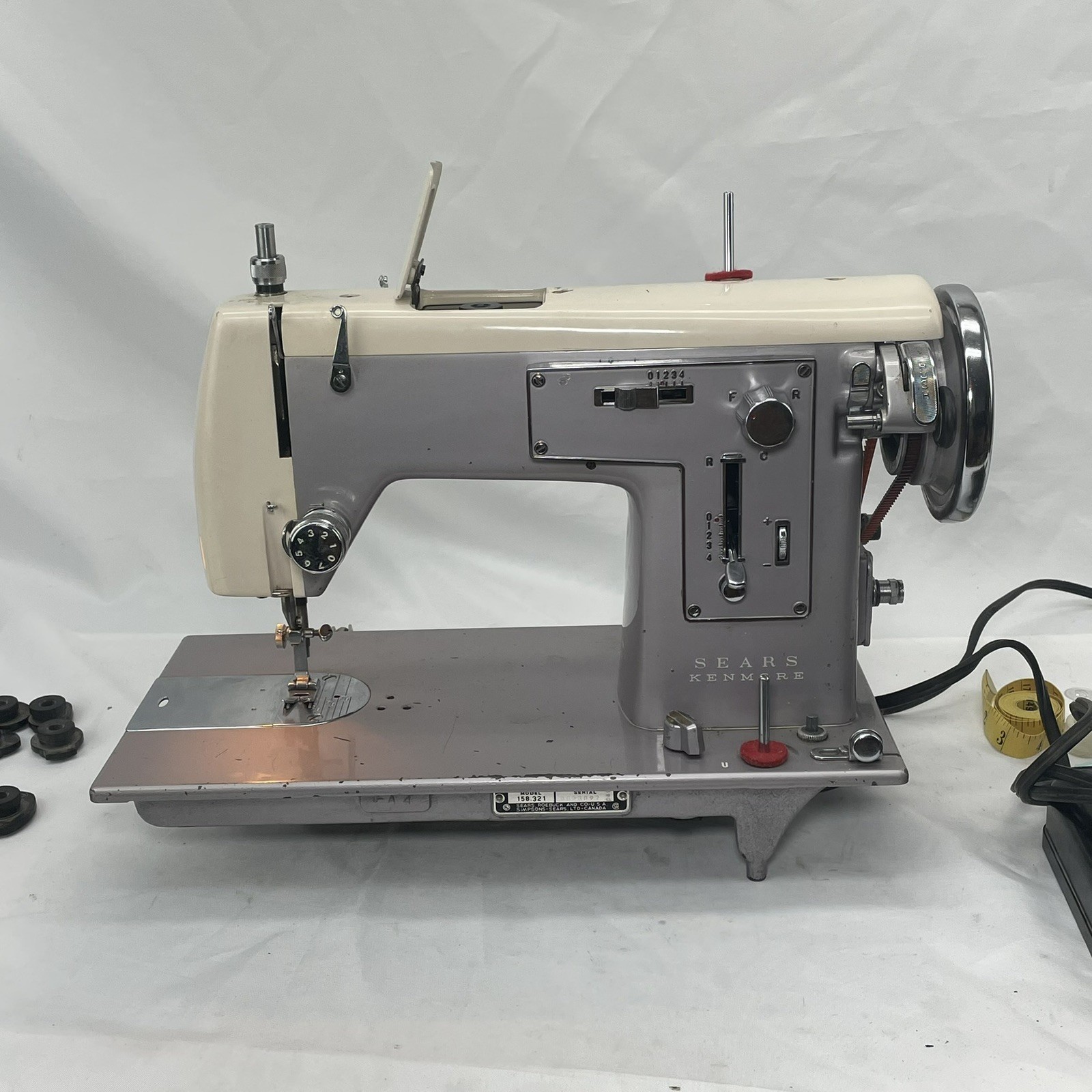 SERVICED - KENMORE 158 HEAVY DUTY 1 Amp Steel Zigzag Sewing Machine JAPAN
