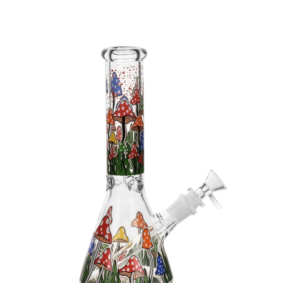 10 Inch Colorful Mushroom Beaker Bong Glass Bongs Water Pipe Hookah 14MM