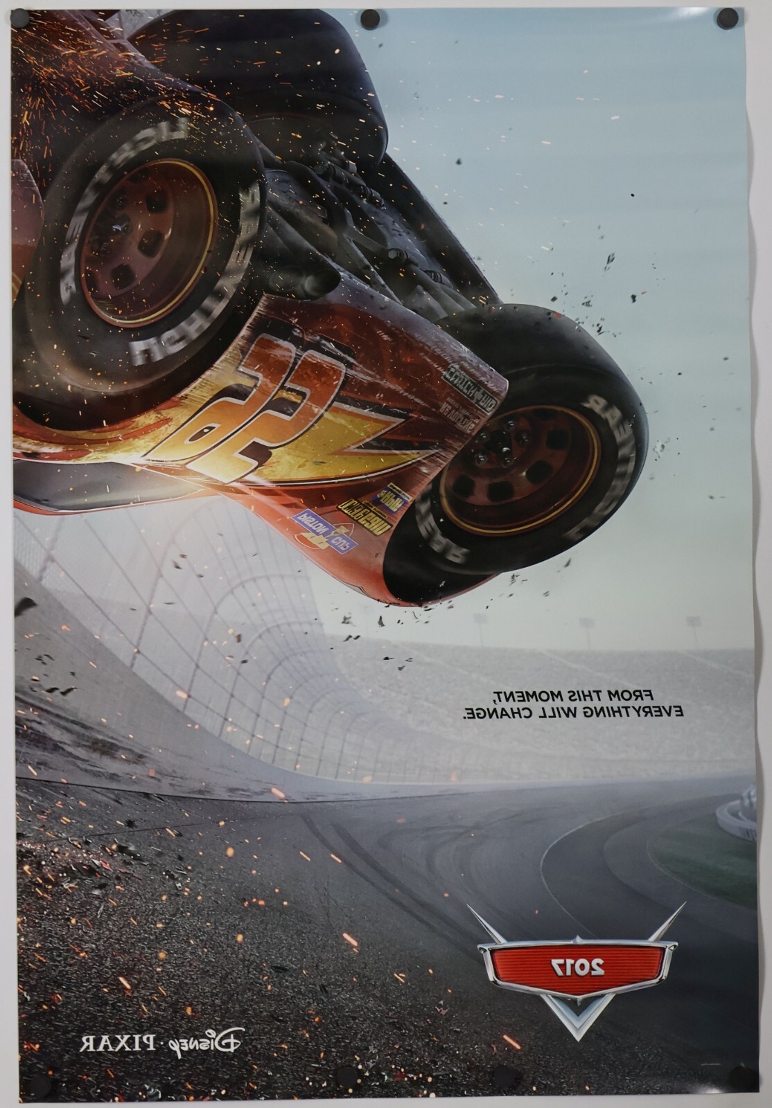 Cars 3 - original DS movie poster D/S 27x40 INTL Adv - 2017 Pixar Crash Style