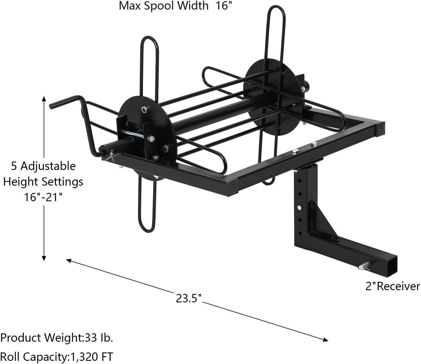 Barbed Wire Unroller with Bolts for Fencing, Farm, Ranch & Construction Projects