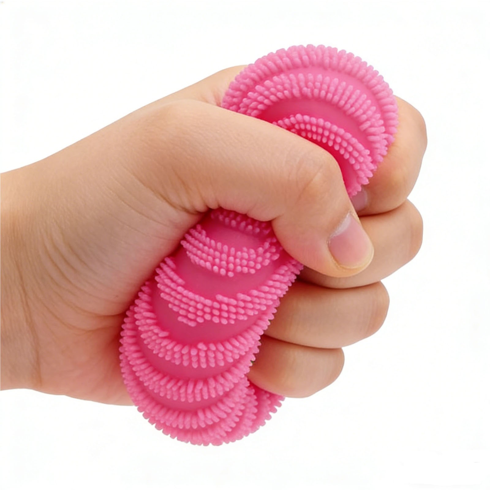 PINK NeeDoh Wonder Waves Fuzz Ball Squishy Stress Ball Nee Doh Fuzzball