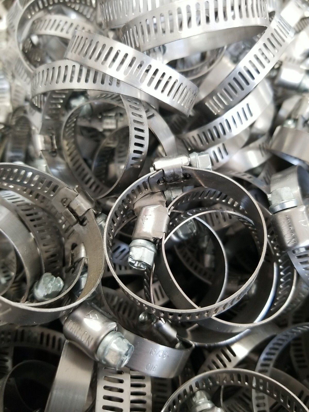 Ideal Tridon Size 016 Stainless Steel 18-38mm Hose Clamp 5/16 Band - 10 PCS